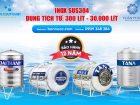Đại lý bán bồn nước tại Buôn Hồ, Đắk Lắk. Bồn nước inox Tân Á Đại Thành chính hãng giá rẻ