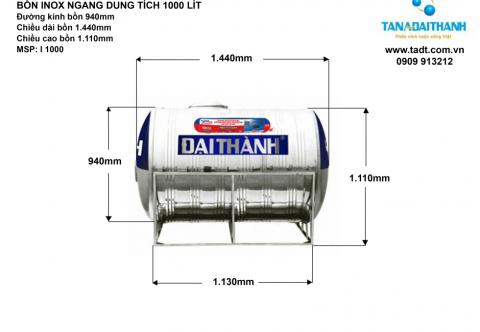 Bồn nước inox 1000 lít Đại Thành tại TP. HCM