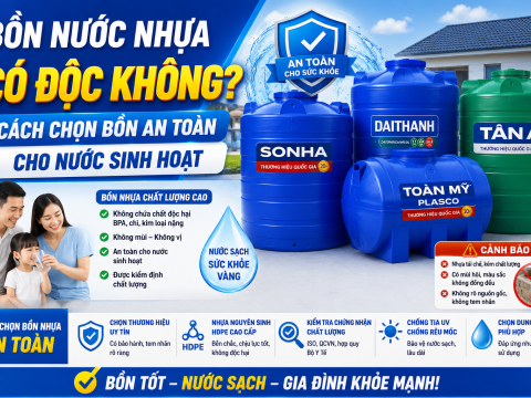 Bồn nước nhựa có độc không? Cách chọn bồn an toàn cho nước sinh hoạt