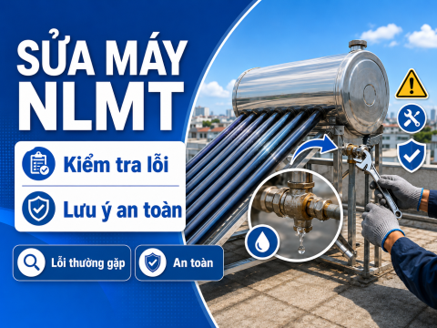 Cách sửa máy nước nóng năng lượng mặt trời: kiểm tra lỗi thường gặp & lưu ý an toàn