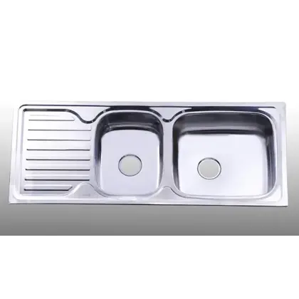 Chậu Rửa Chén Inox Hwata BDC1 Hai Hộc, Một Cánh