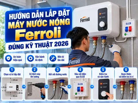 Hướng Dẫn Lắp Đặt Máy Nước Nóng Ferroli Đúng Kỹ Thuật 2026