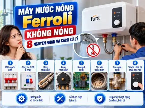 Máy Nước Nóng Ferroli Không Nóng: 8 Nguyên Nhân Và Cách Xử Lý