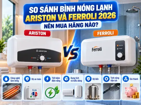 So Sánh Bình Nóng Lạnh Ariston Và Ferroli 2026: Nên Mua Hãng Nào?