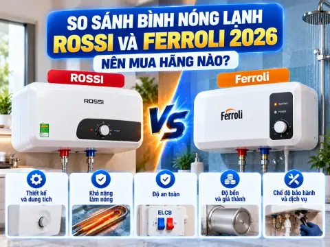 So Sánh Bình Nóng Lạnh Rossi Và Ferroli 2026: Nên Mua Hãng Nào?