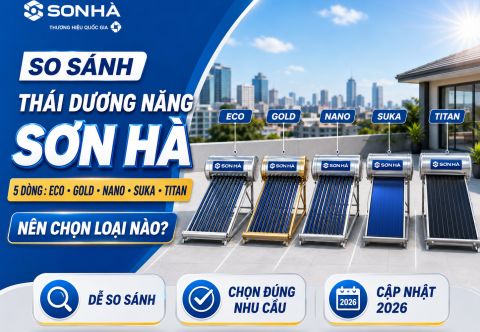 So sánh Thái Dương Năng Sơn Hà ECO, GOLD, NANO, SUKA và TITAN: nên chọn dòng nào?