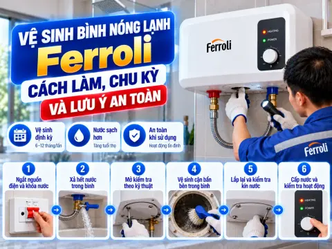 Vệ Sinh Bình Nóng Lạnh Ferroli: Cách Làm, Chu Kỳ Và Lưu Ý An Toàn