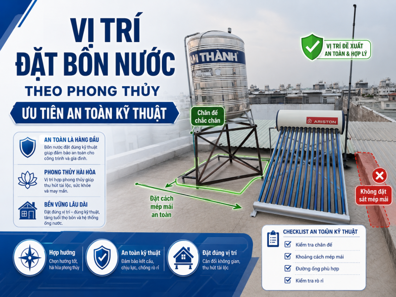 Cách đặt bồn nước theo phong thủy để gia chủ luôn thịnh vượng
