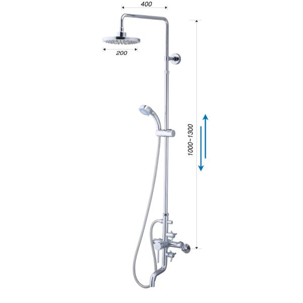 Bộ Vòi Sen Đứng Nóng Lạnh - S488C