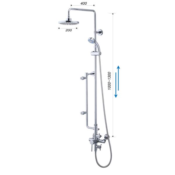 Bộ Vòi Sen Đứng Nóng Lạnh - S498C