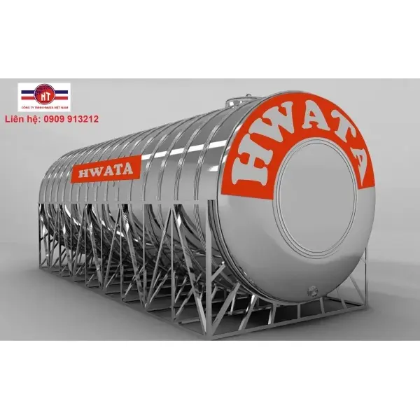 Bồn Nước Inox Hwata 8000L Ngang