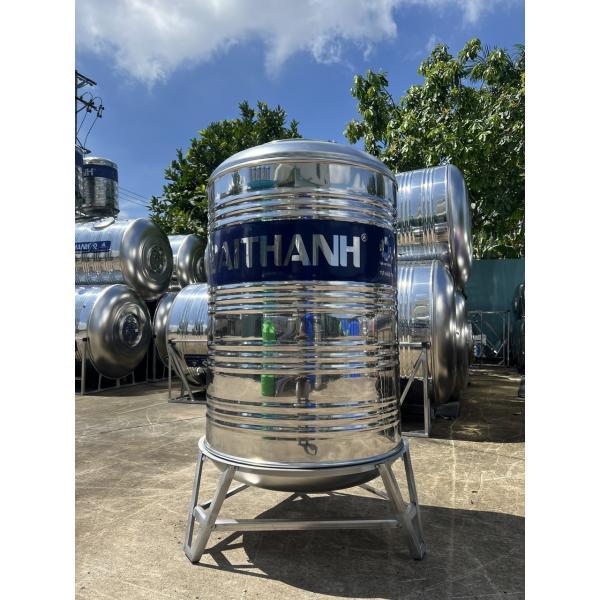 Bồn nước inox Đại Thành 500L đứng ngoài thực tế