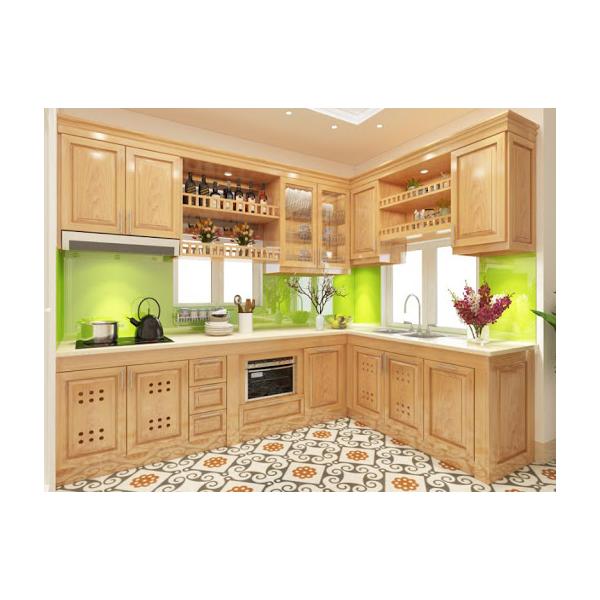 Kệ bếp inox 304 Hwata, cửa gỗ sồi HWGS 03