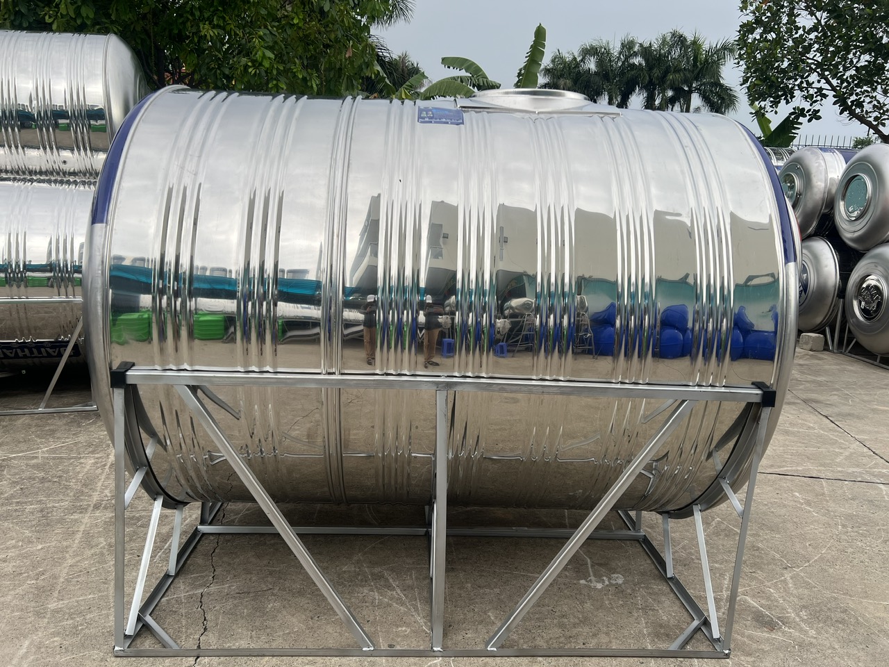 kích thước bồn nước inox 3000L ngang chiều dài chiều rộng chiều cao