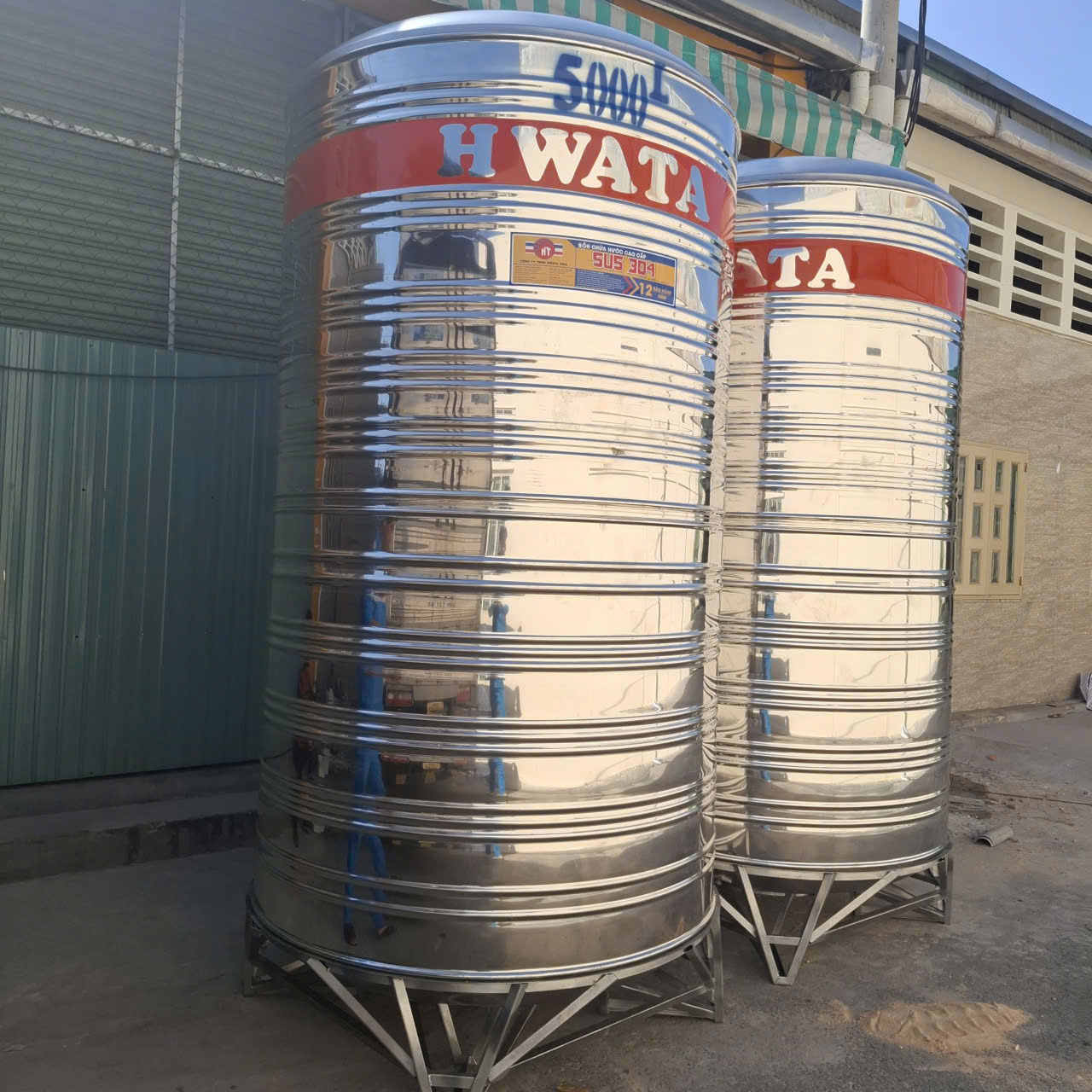 Bồn Nước Inox 5000L Đứng chính hãng Toàn Phát