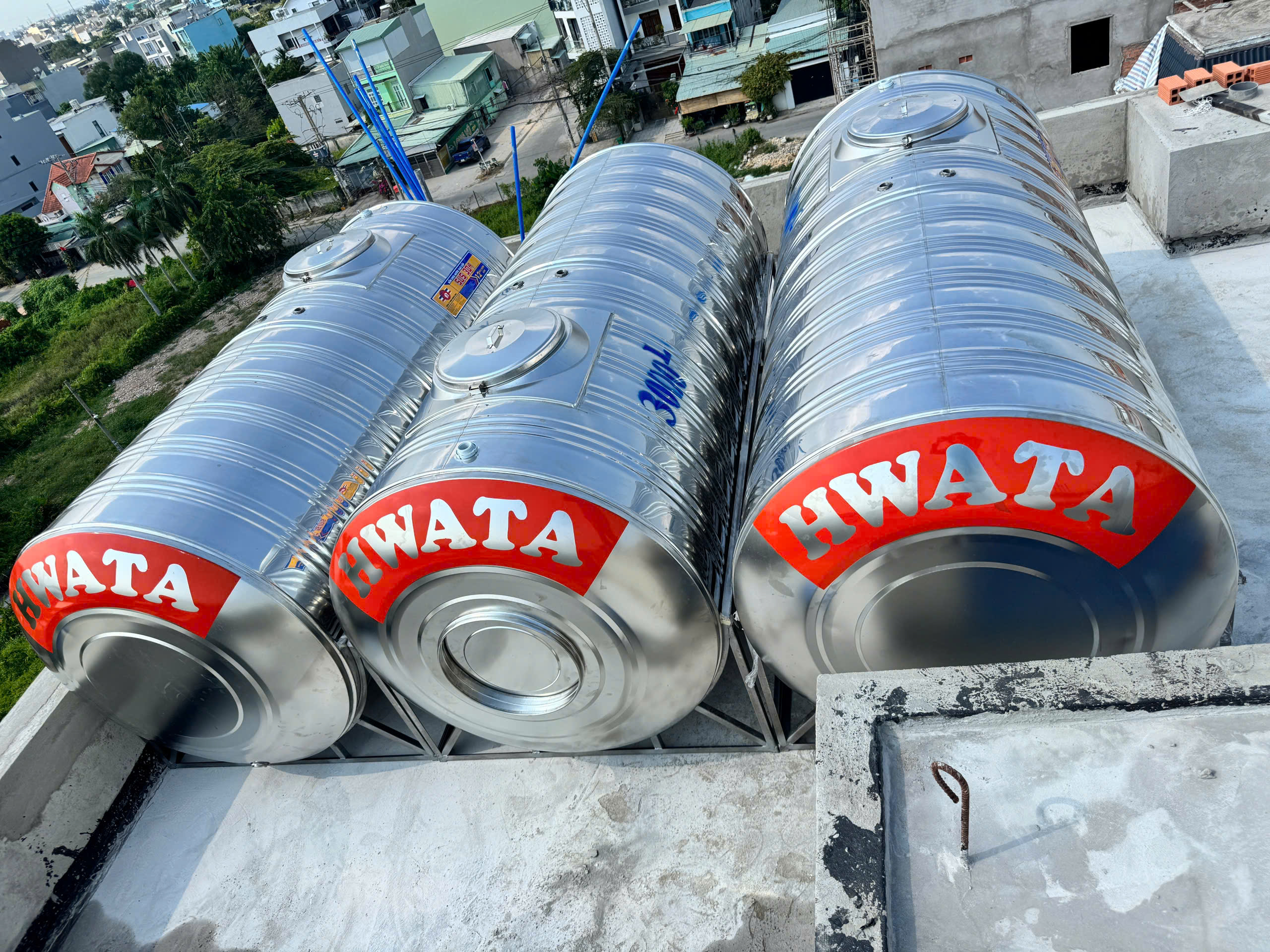 Bồn Nước Inox Công Nghiệp 15000L Ngang chính hãng
