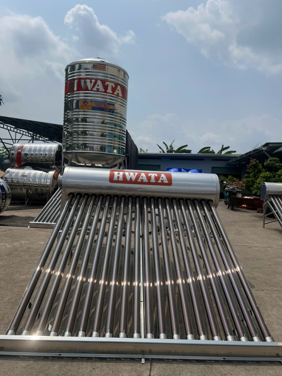 bảng giá bồn nước inox Hwata 1000L đứng ngang