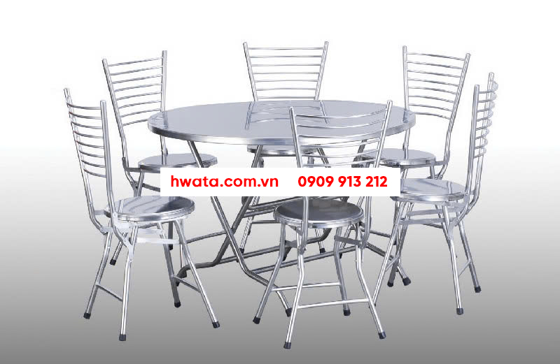 kích thước bàn inox tròn theo số người