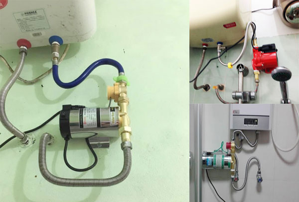 Bình nước nóng có bơm trợ lực cho nhà yếu nước