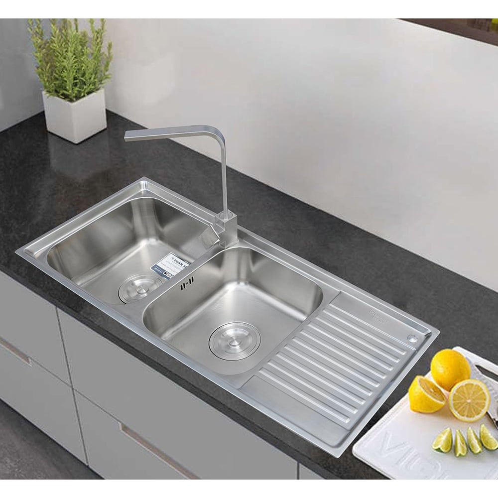 So sánh chậu inox 1 ngăn và 2 ngăn
