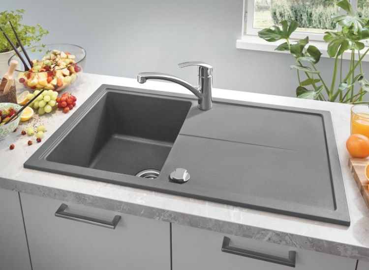 Lắp đặt chậu rửa inox 1 ngăn thực tế