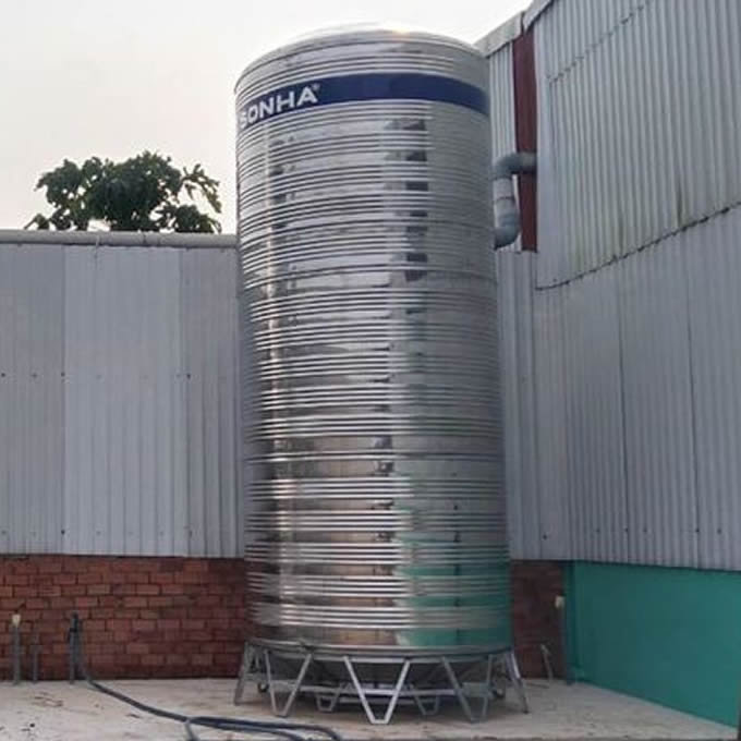 Lắp đặt bồn nước công nghiệp 10000L đứng an toàn