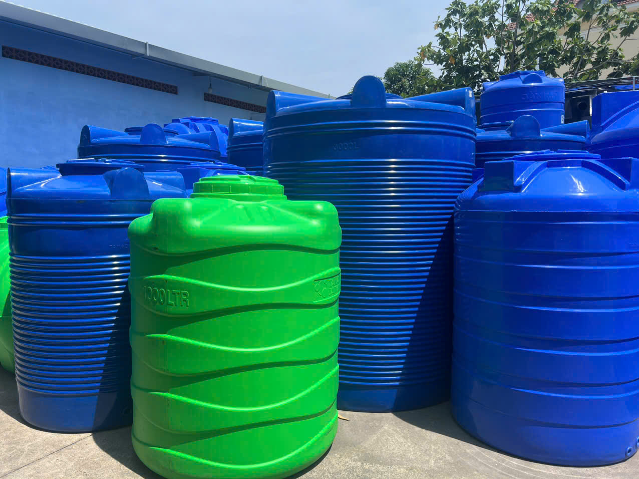 Giao hàng Bồn Nhựa 1500L Ngang toàn quốc tại Toàn Phát