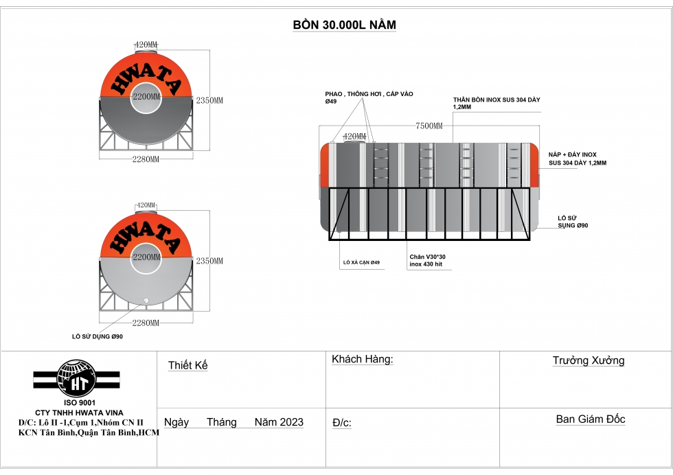 bang ve bon nuoc inox 30 m3 hwata