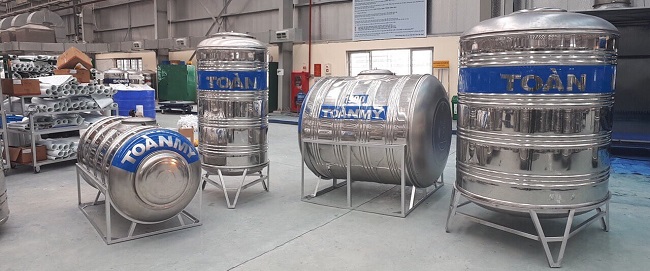 bảng giá bồn inox Toàn Mỹ 1000L đứng ngang