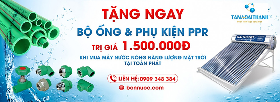 Bộ phụ kiện tặng PPR của máy nước nóng NLMT