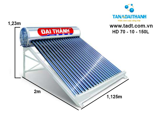 Máy nước nóng năng lượng mặt trời Đại Thành VIGO 150L F70